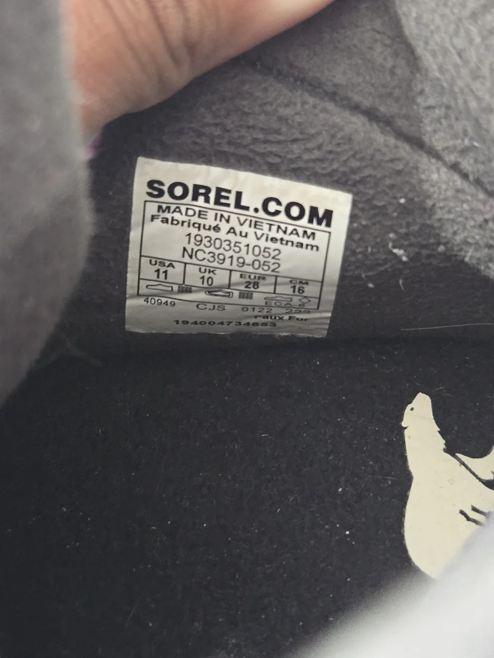 Sorel Kids Gray and Pink Waterproof Hook-and-Loop Winter Boots Size 11